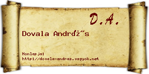 Dovala András névjegykártya