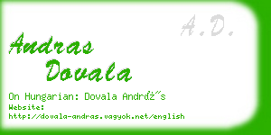 andras dovala business card